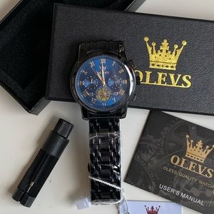 OLEVS 2859 Waterproof Luminous Chronograph Quartz Stainless Steel Male Watch